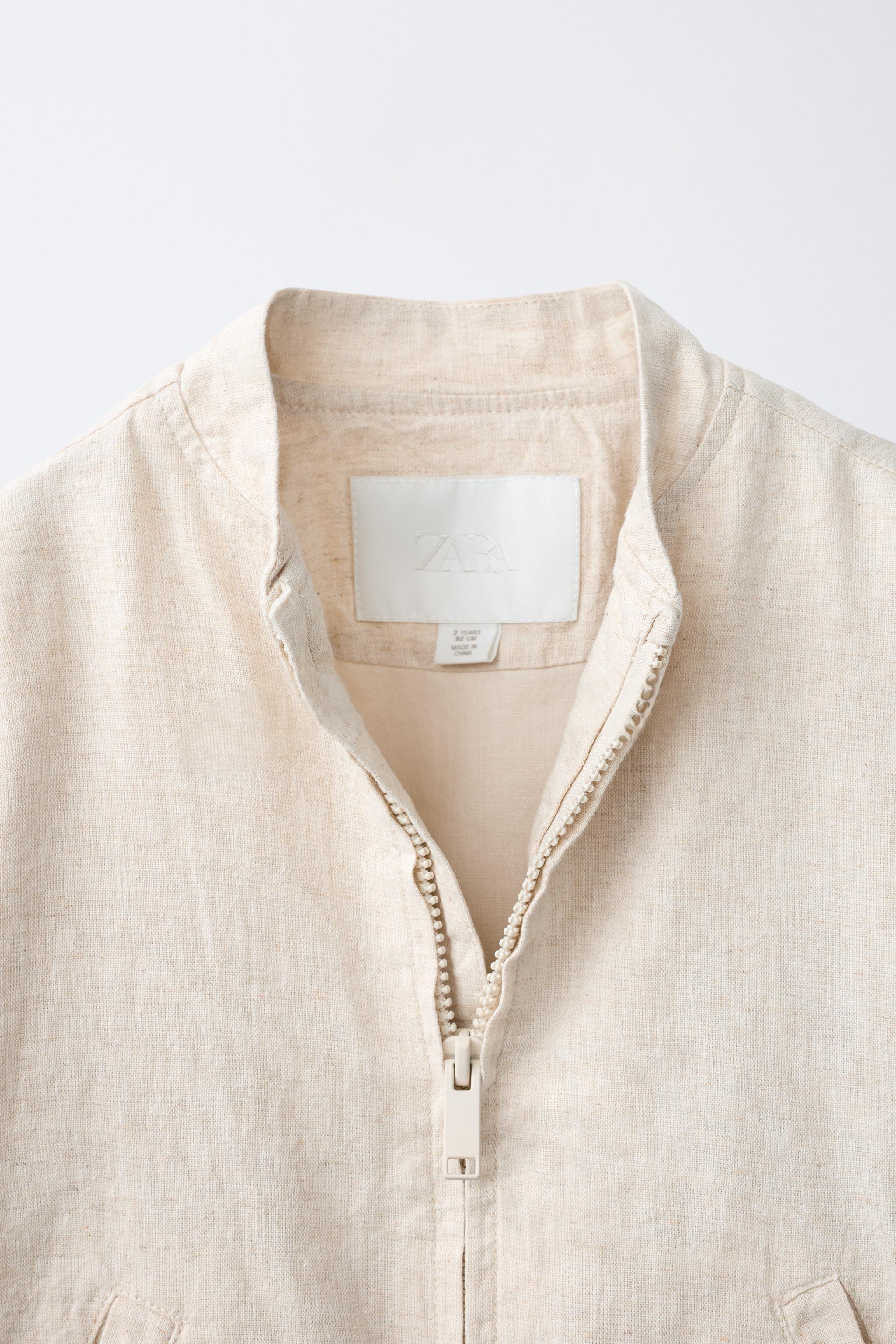 BLOUSON BOMBER LIN/COTON